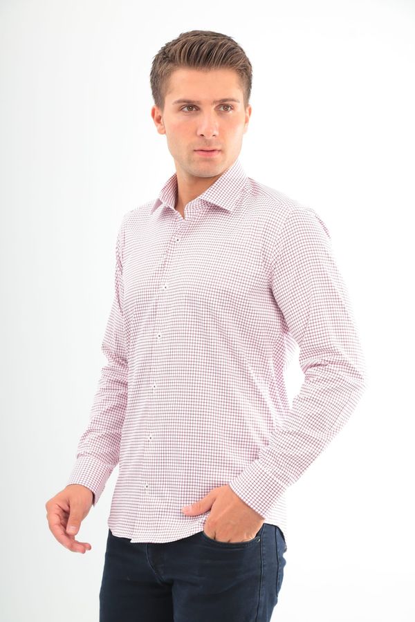 ليكرا سليم فيت برغندي مربعات